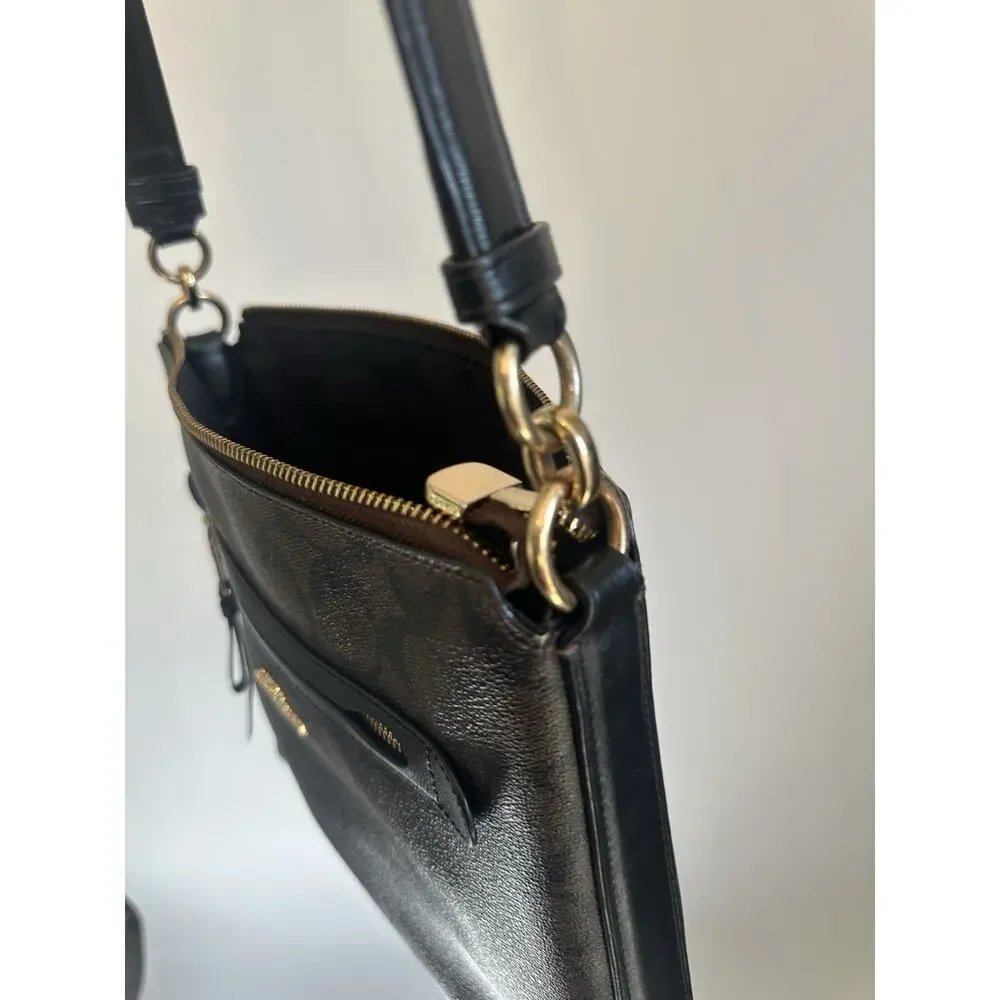 COACH Mae File Crossbody In Signature Canvas coach bag